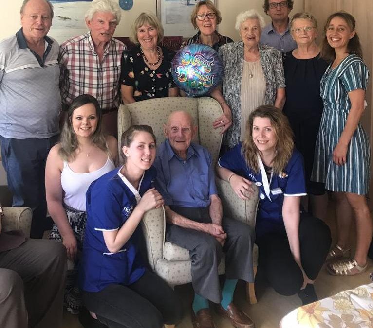 All Hallows resident celebrates his 103rd birthday.