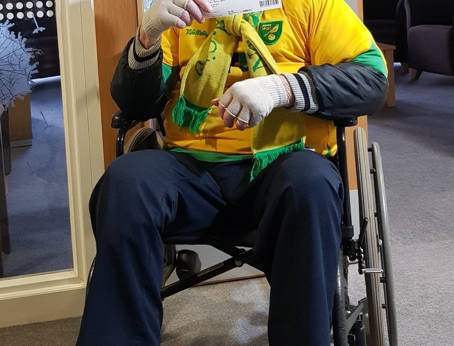 Lifelong Norwich City fan celebrates his 90th birthday at Carrow Road