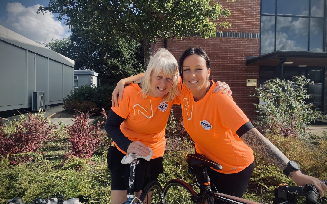 Biking duo pedal to raises funds for NorseCare tenants