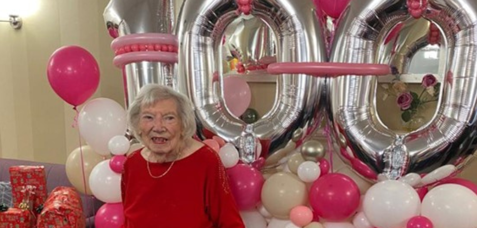 Mrs Lilian James celebrating a century